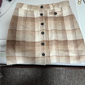 Plaid mini skirt